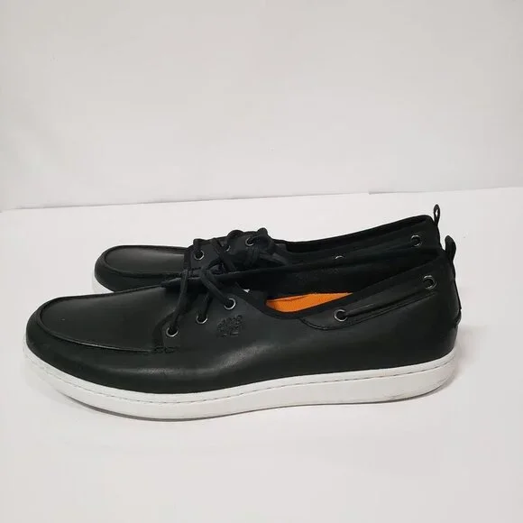 Timberland Men's Leather Boat Shoes‎ in Black - Size 12